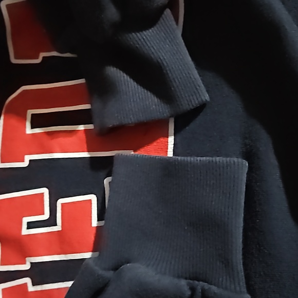 Zara Dark Blue Sweden Crop Hoodie Long Sleeve Size Small - Picture 5 of 5